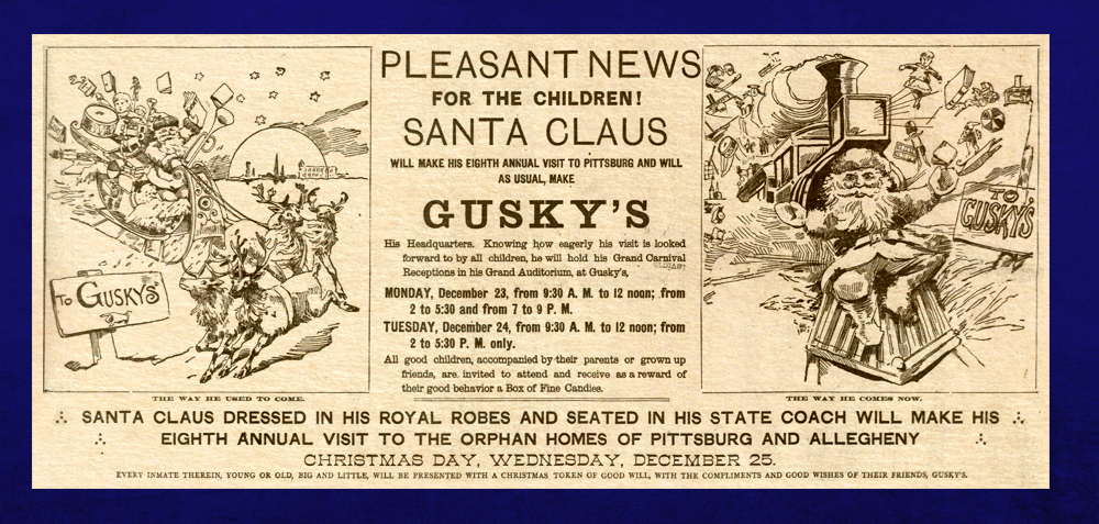 Advertisement for Gusky's store