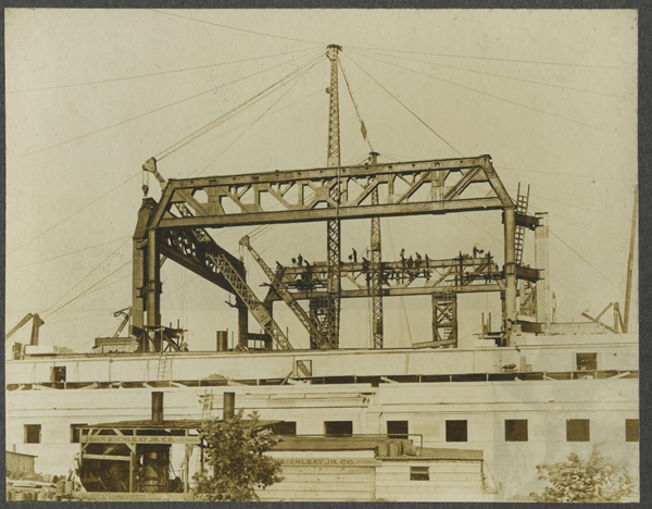 Soldiers and Sailors Memorial Hall under construction c. 1910
