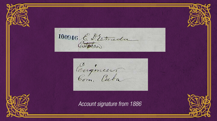 Signature of Esteban D. Estrada from 1893