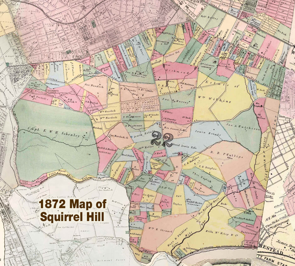 1872 Map of Squirrel Hill.