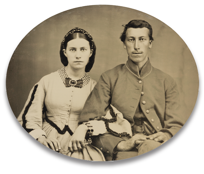 Portrait of early Dollar Bank customers.